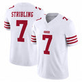 Rebec SF.49ers #7 De'Zhaun Stribling Player White Limited Vapor F.U.S.E. Home Game Stitched Jerseys