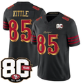 Rebec SF.49ers #85 George kittle Black 80th Anniversary Patch Rivalries F.U.S.E. Vapor Limited Football Stitched Jersey
