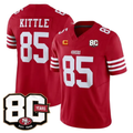 Rebec SF.49ers #85 George kittle Red 80th Anniversary Patch And 4-Star C Patch 2026 F.U.S.E. Vapor Limited jerseys