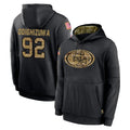 Rebec SF.49ers #92 Osa Odighizuwa Player Black Salute to Service Sideline Performance Pullover Hoodies Home Game Stitched Jerseys
