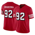 Rebec SF.49ers #92 Osa Odighizuwa Player Red Limited Alternate Vapor F.U.S.E. Home Game Stitched Jerseys