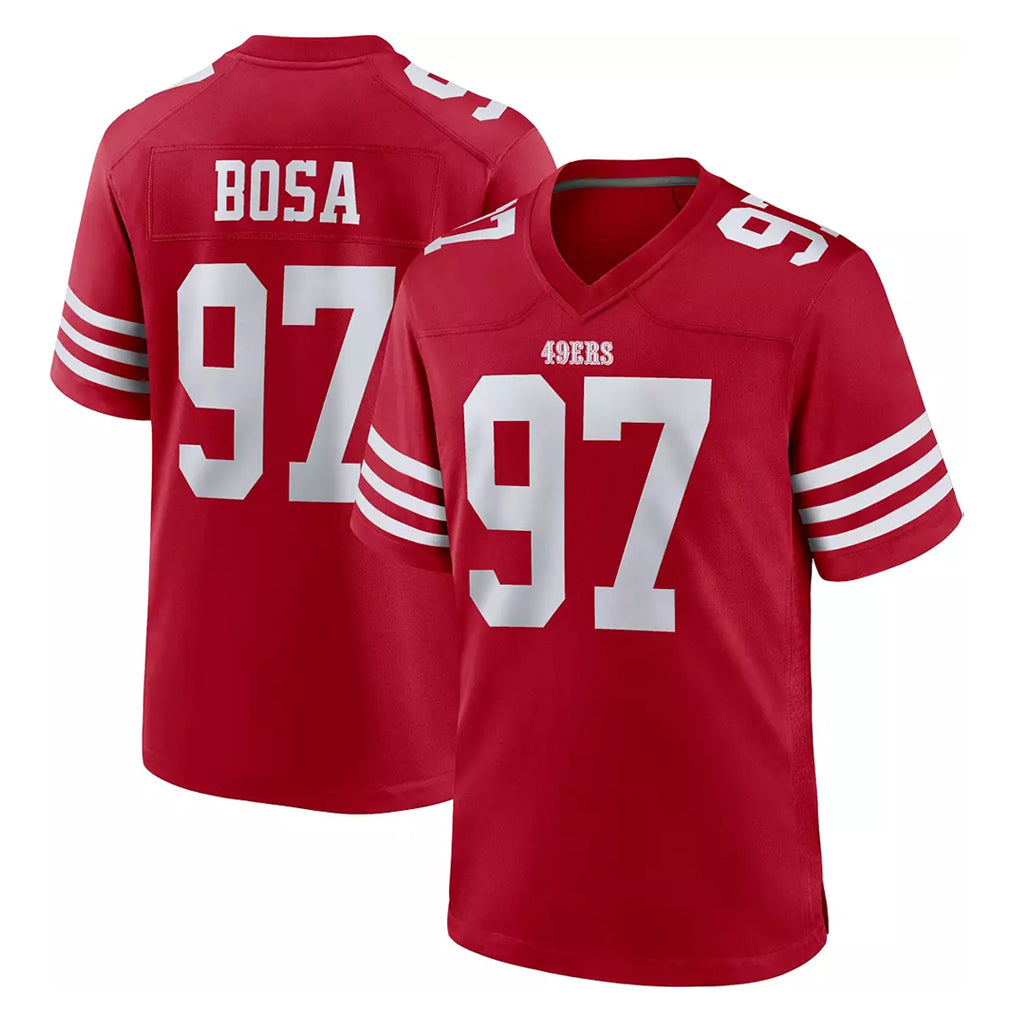 Rebec SF.49ers #97 Nick Bosa Player Red Game Home Stitched Jerseys