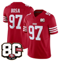 Rebec SF.49ers #97 Nick Bosa Red 80th Anniversary Patch 2026 F.U.S.E. Vapor Limited Football Stitched Jersey