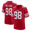 Rebec SF.49ers #98 Mykel Williams Player Red Game Home Stitched Jerseys