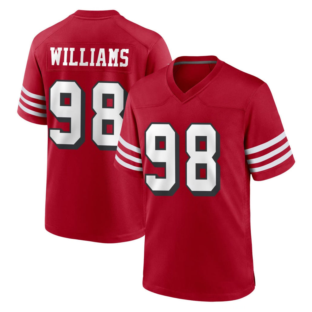 Rebec SF.49ers #98 Mykel Williams Player Red Limited Alternate Home Game Stitched Jerseys