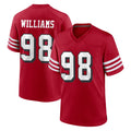 Rebec SF.49ers #98 Mykel Williams Player Red Limited Alternate Home Game Stitched Jerseys
