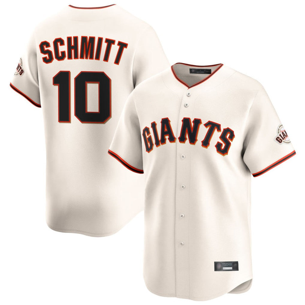Rebec SF.Giants #10 Casey Schmitt Player Cream Home Limited Stitched Jerseys