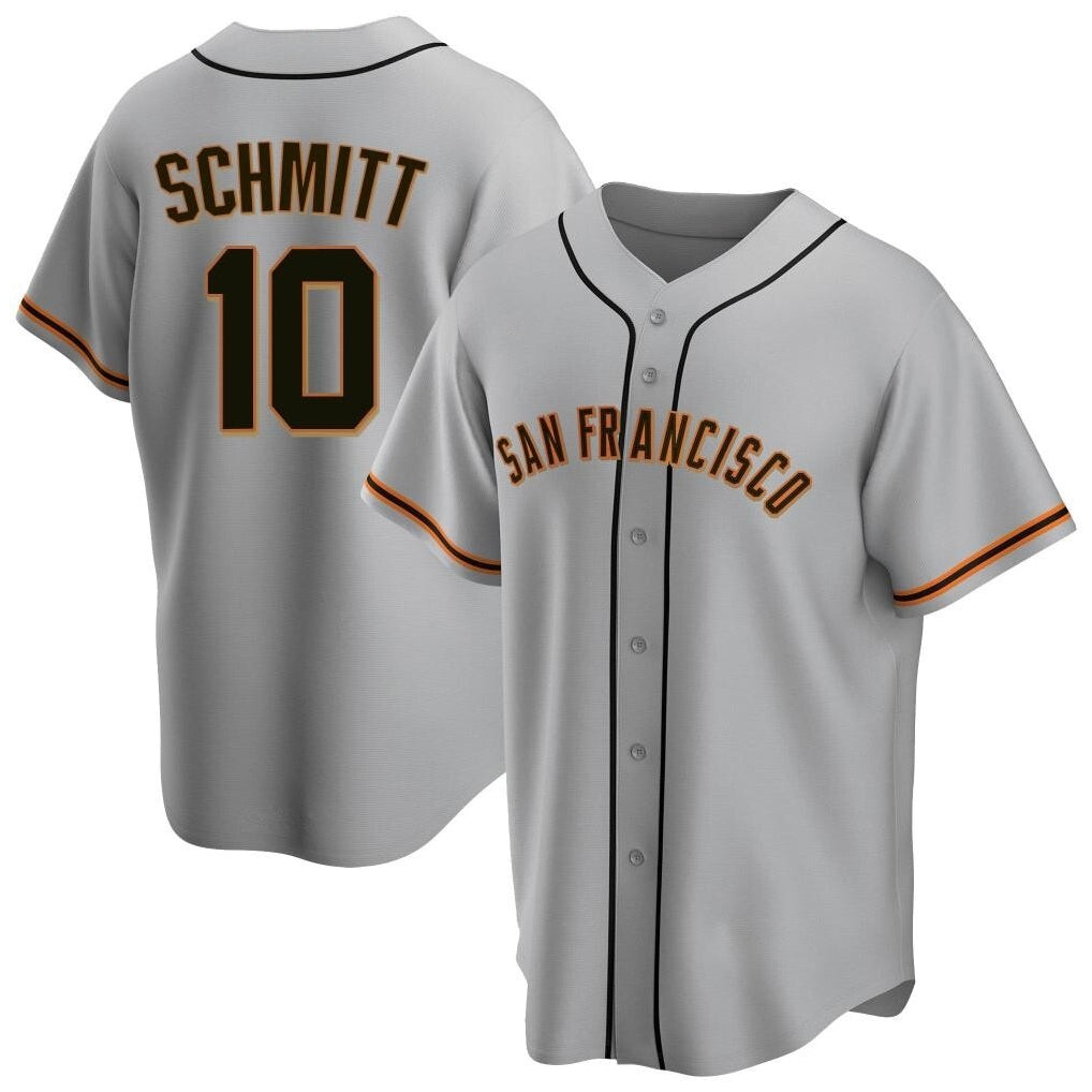 Rebec SF.Giants #10 Casey Schmitt Player Gray Home Game Stitched Jerseys