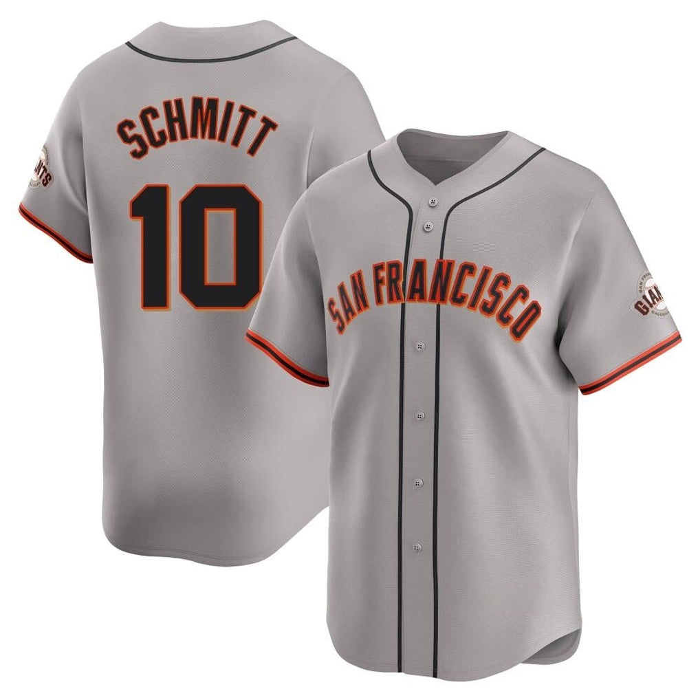 Rebec SF.Giants #10 Casey Schmitt Player Gray Home Limited Stitched Jerseys