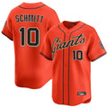 Rebec SF.Giants #10 Casey Schmitt Player Orange Home Limited Stitched Jerseys