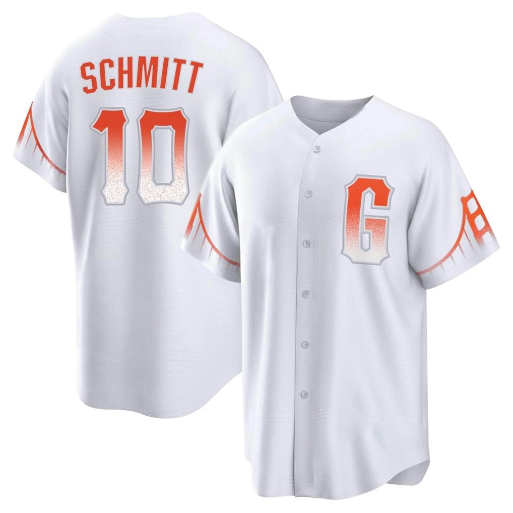 Rebec SF.Giants #10 Casey Schmitt Player White City Connect Home Game Stitched Jerseys