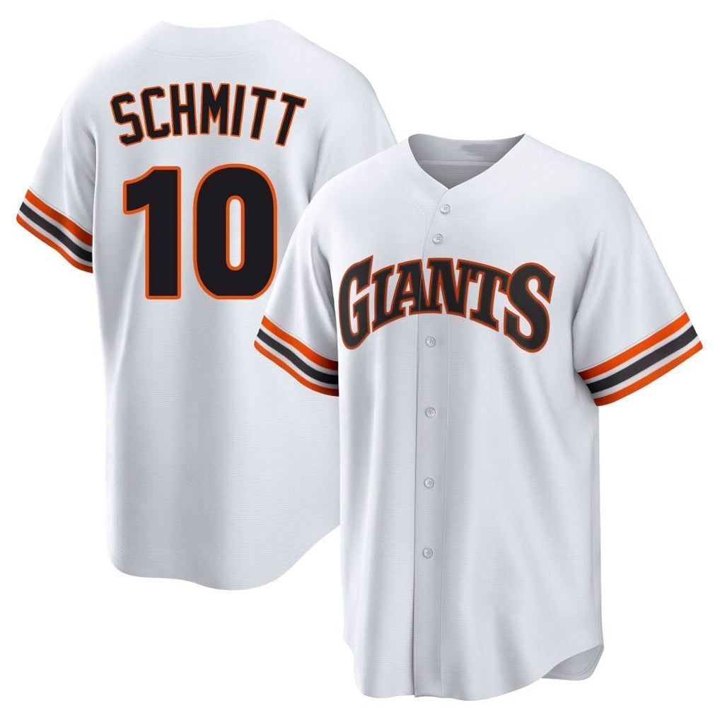 Rebec SF.Giants #10 Casey Schmitt Player White Home Game Stitched Jerseys