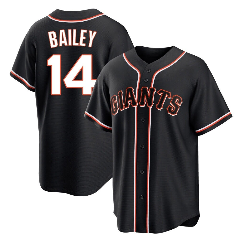 Rebec SF.Giants #14 Patrick Bailey Player Black Fashion Out Home Limited Stitched Jerseys
