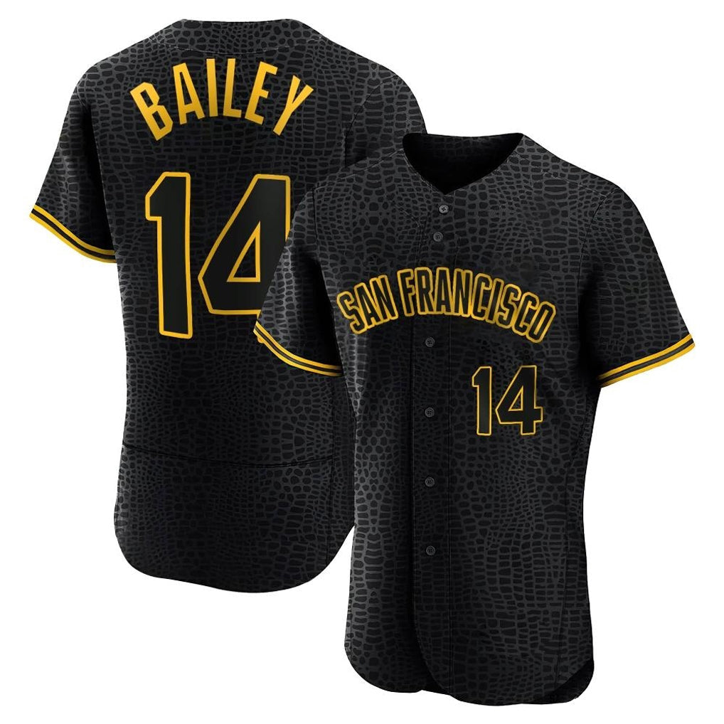 Rebec SF.Giants #14 Patrick Bailey Player Black Snake Skin City Limited Elite Stitched Jerseys