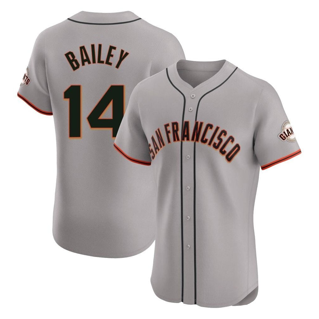 Rebec SF.Giants #14 Patrick Bailey Player Gray Home Limited Elite Stitched Jerseys
