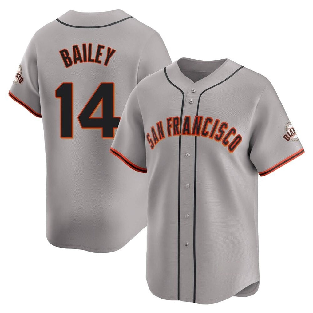 Rebec SF.Giants #14 Patrick Bailey Player Gray Home Limited Stitched Jerseys