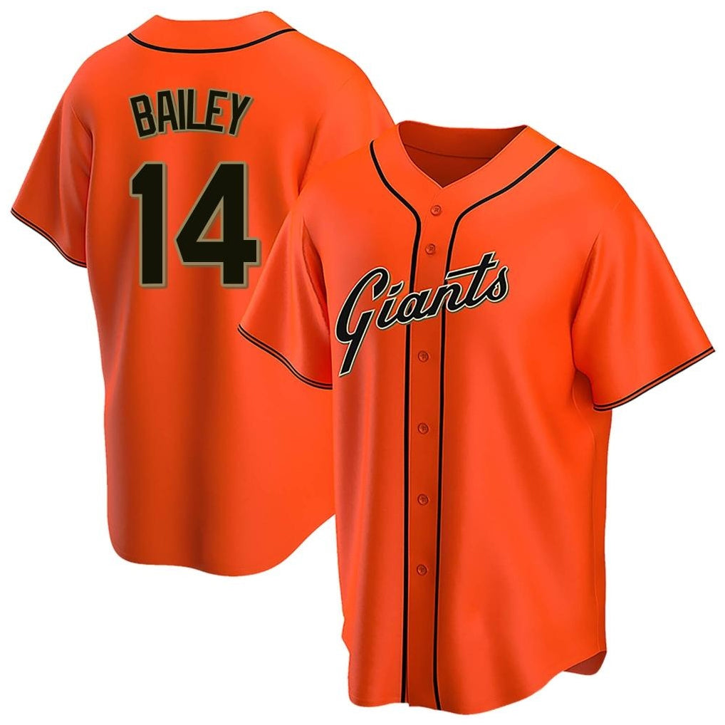 Rebec SF.Giants #14 Patrick Bailey Player Orange Home Game Stitched Jerseys