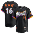 Rebec SF.Giants #16 Rafael Devers Player Black 2025 City Connect Home Limited Stitched Jerseys