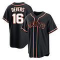 Rebec SF.Giants #16 Rafael Devers Player Black Fashion Out Home Limited Stitched Jerseys