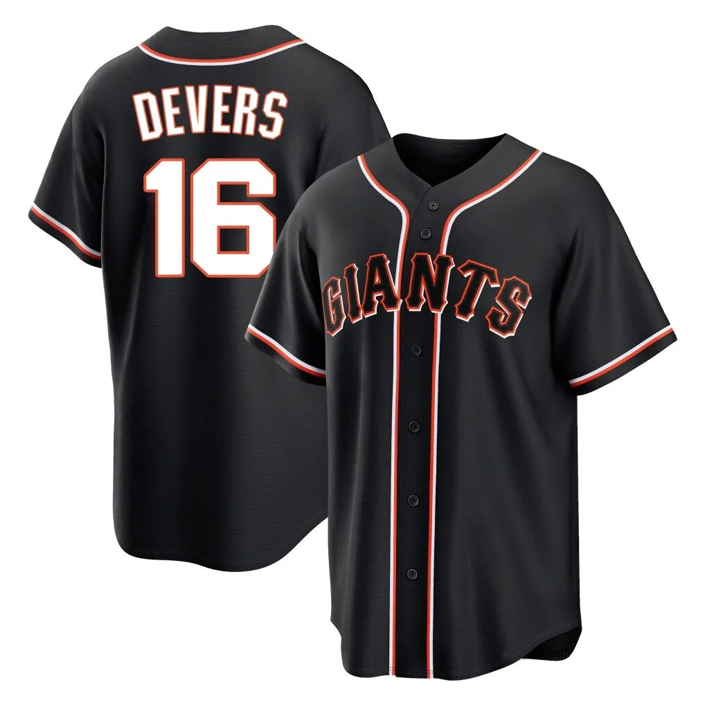 Rebec SF.Giants #16 Rafael Devers Player Black Fashion Out Home Limited Stitched Jerseys