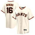 Rebec SF.Giants #16 Rafael Devers Player Cream Home Game Stitched Jerseys