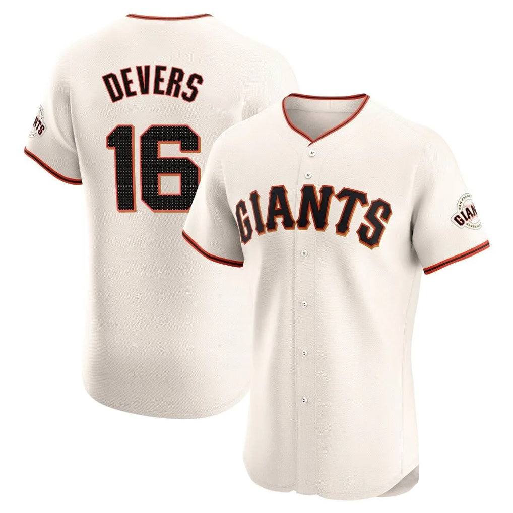 Rebec SF.Giants #16 Rafael Devers Player Cream Home Limited Elite Stitched Jerseys