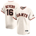 Rebec SF.Giants #16 Rafael Devers Player Cream Home Limited Stitched Jerseys