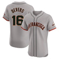 Rebec SF.Giants #16 Rafael Devers Player Gray Home Limited Elite Stitched Jerseys