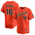 Rebec SF.Giants #16 Rafael Devers Player Orange Home Limited Stitched Jerseys