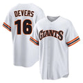 Rebec SF.Giants #16 Rafael Devers Player White Home Game Stitched Jerseys