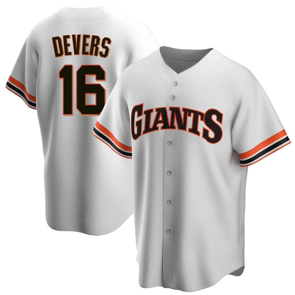 Rebec SF.Giants #16 Rafael Devers Player White Throwback Cooperstown Collection Home Game Stitched Jerseys