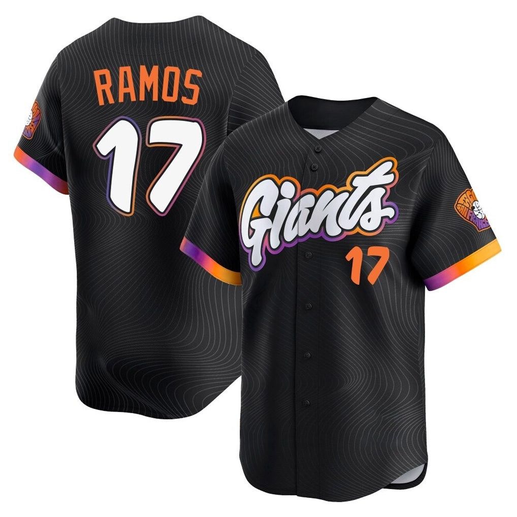 Rebec SF.Giants #17 Heliot Ramos Player Black 2025 City Connect Home Limited Stitched Jerseys