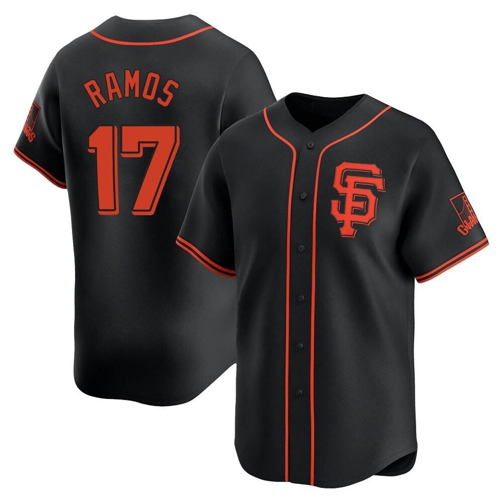 Rebec SF.Giants #17 Heliot Ramos Player Black 2026 Home Limited Stitched Jerseys