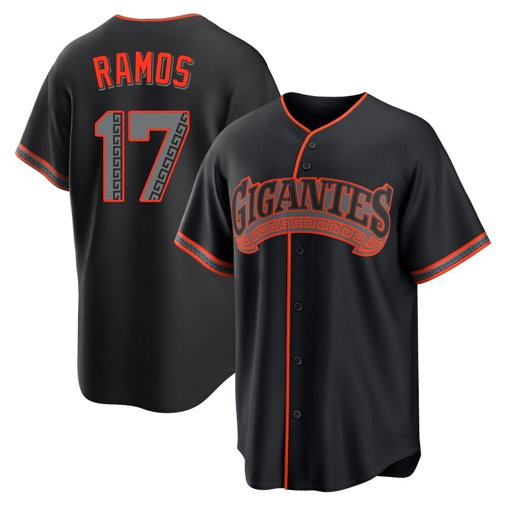 Rebec SF.Giants #17 Heliot Ramos Player Black Alternate Limited Stitched Jerseys