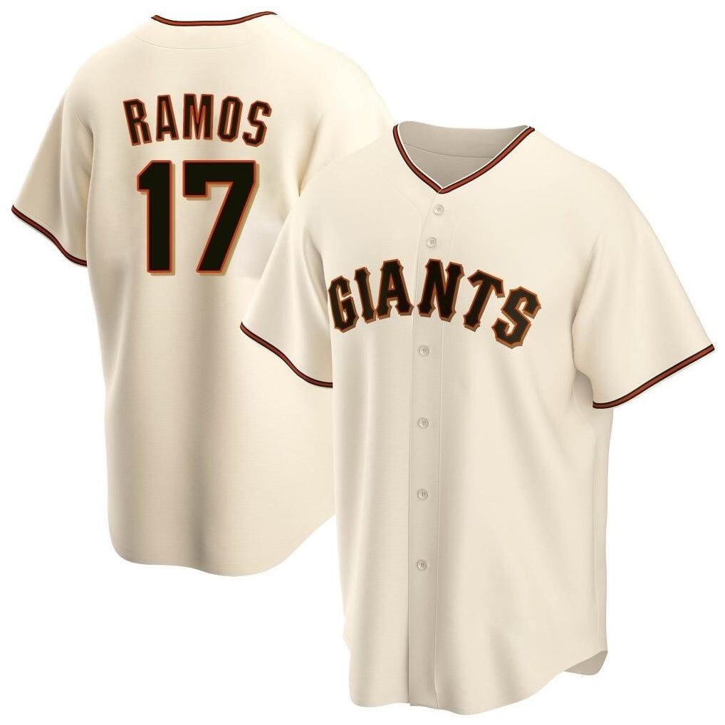Rebec SF.Giants #17 Heliot Ramos Player Cream Home Game Stitched Jerseys