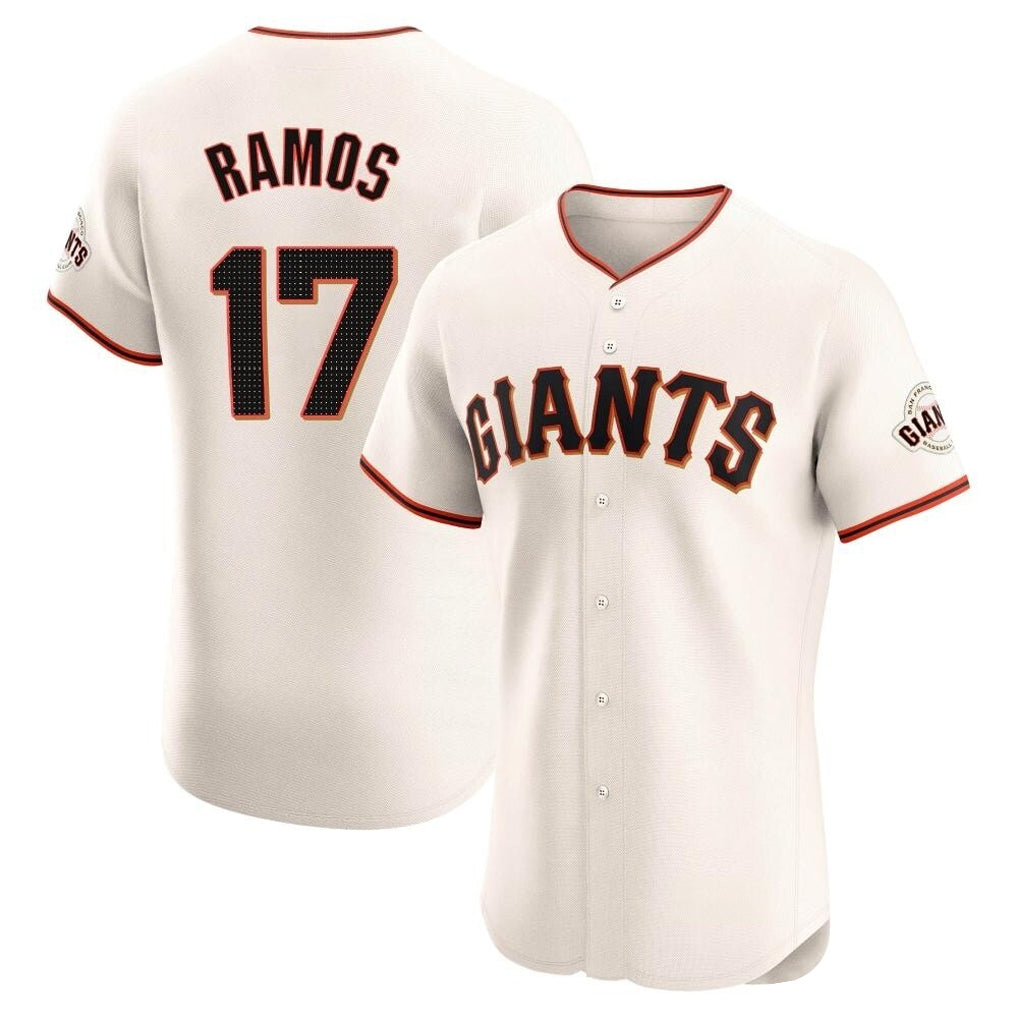 Rebec SF.Giants #17 Heliot Ramos Player Cream Home Limited Elite Stitched Jerseys