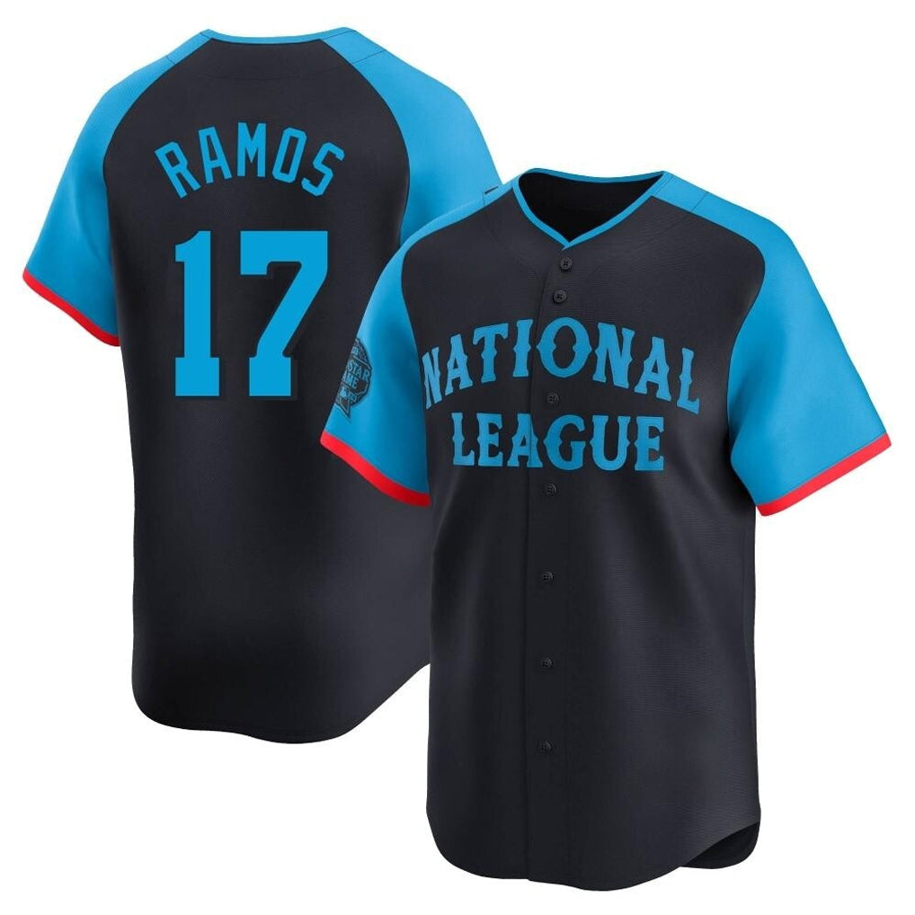 Rebec SF.Giants #17 Heliot Ramos Player Navy National League All-Star Home Limited Stitched Jerseys