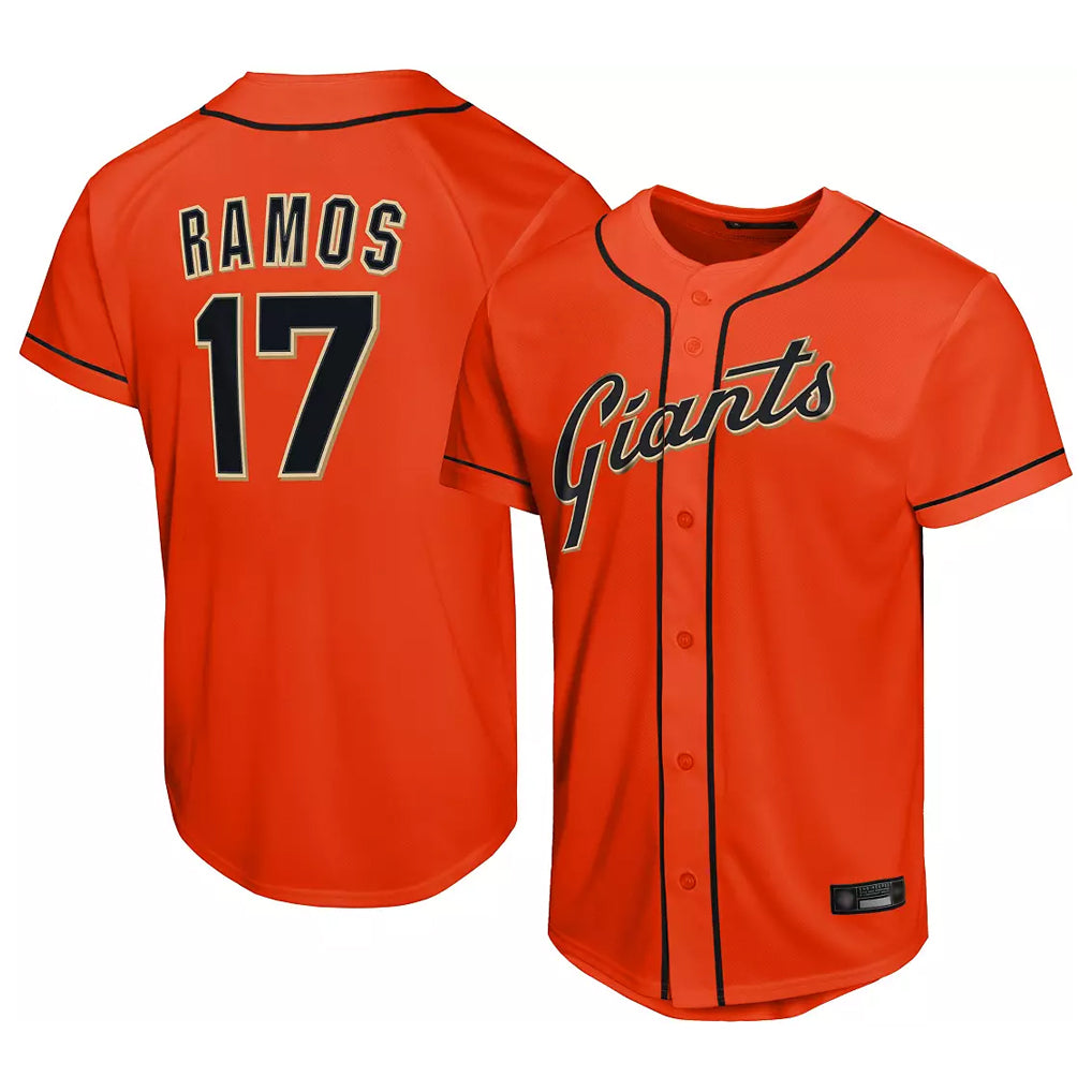 Rebec SF.Giants #17 Heliot Ramos Player Orange Home Limited Stitched Jerseys