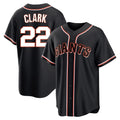Rebec SF.Giants #22 Will Clark Player Black Fashion Out Home Limited Stitched Jerseys