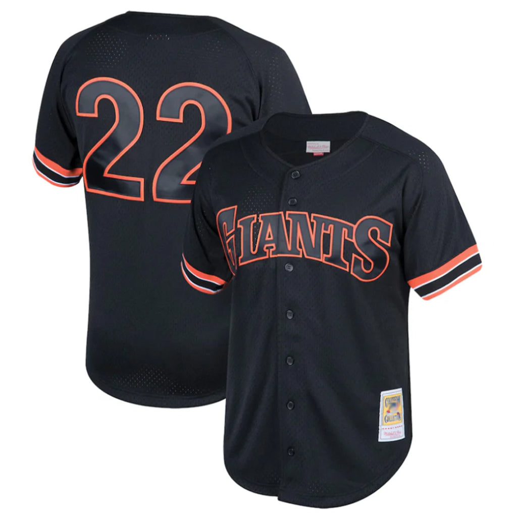 Rebec SF.Giants #22 Will Clark Player Black Mitchell & Ness Cooperstown Collection Limited Stitched Jerseys