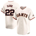 Rebec SF.Giants #22 Will Clark Player Cream Home Limited Stitched Jerseys