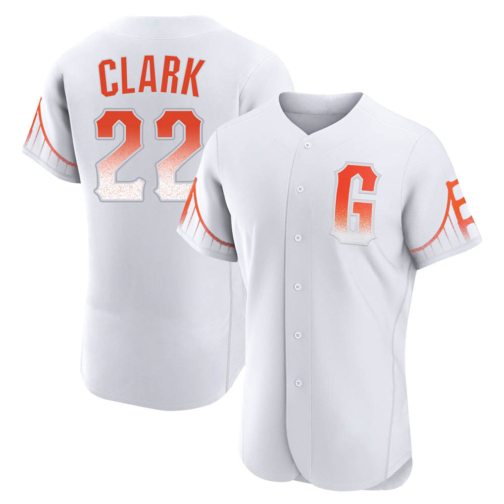 Rebec SF.Giants #22 Will Clark Player White City Connect Home Limited Elite Stitched Jerseys