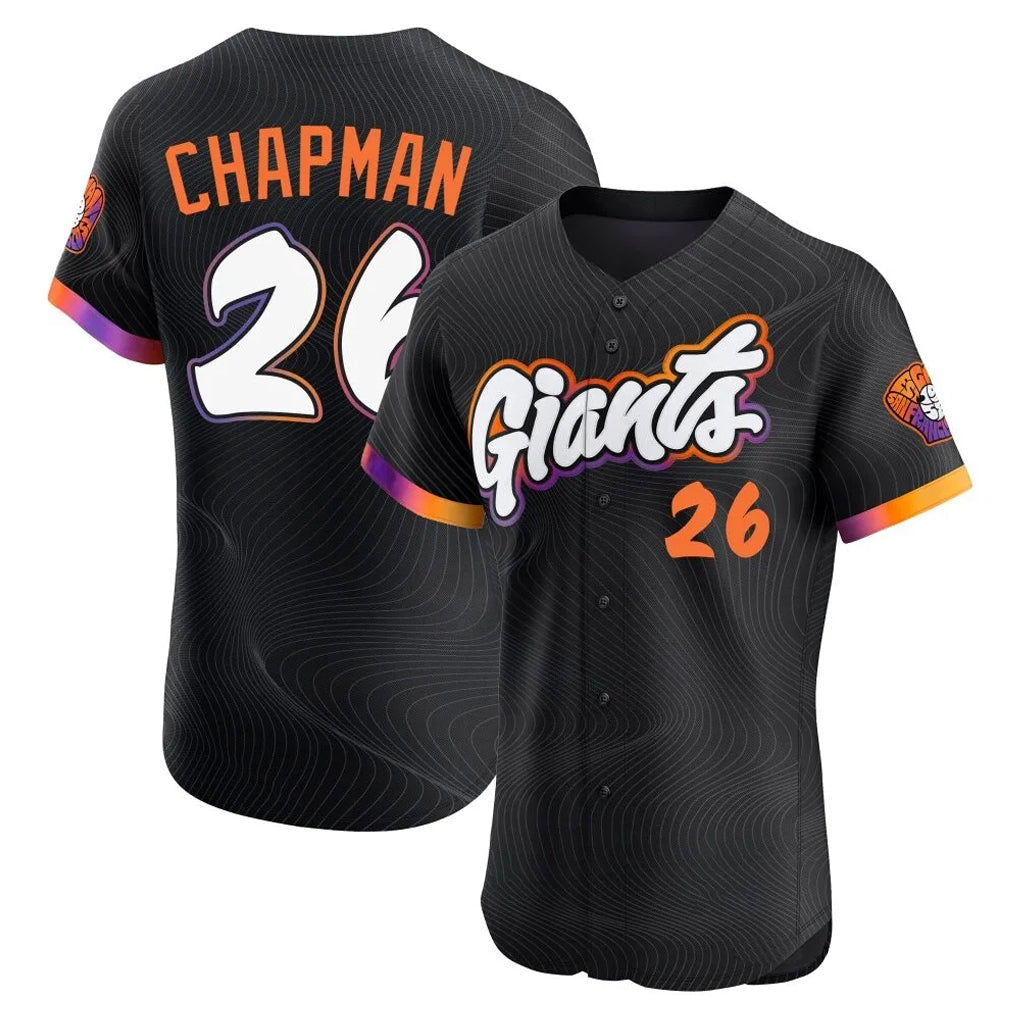 Rebec SF.Giants #26 Matt Chapman Player Black 2025 City Connect Home Limited Elite Stitched Jerseys