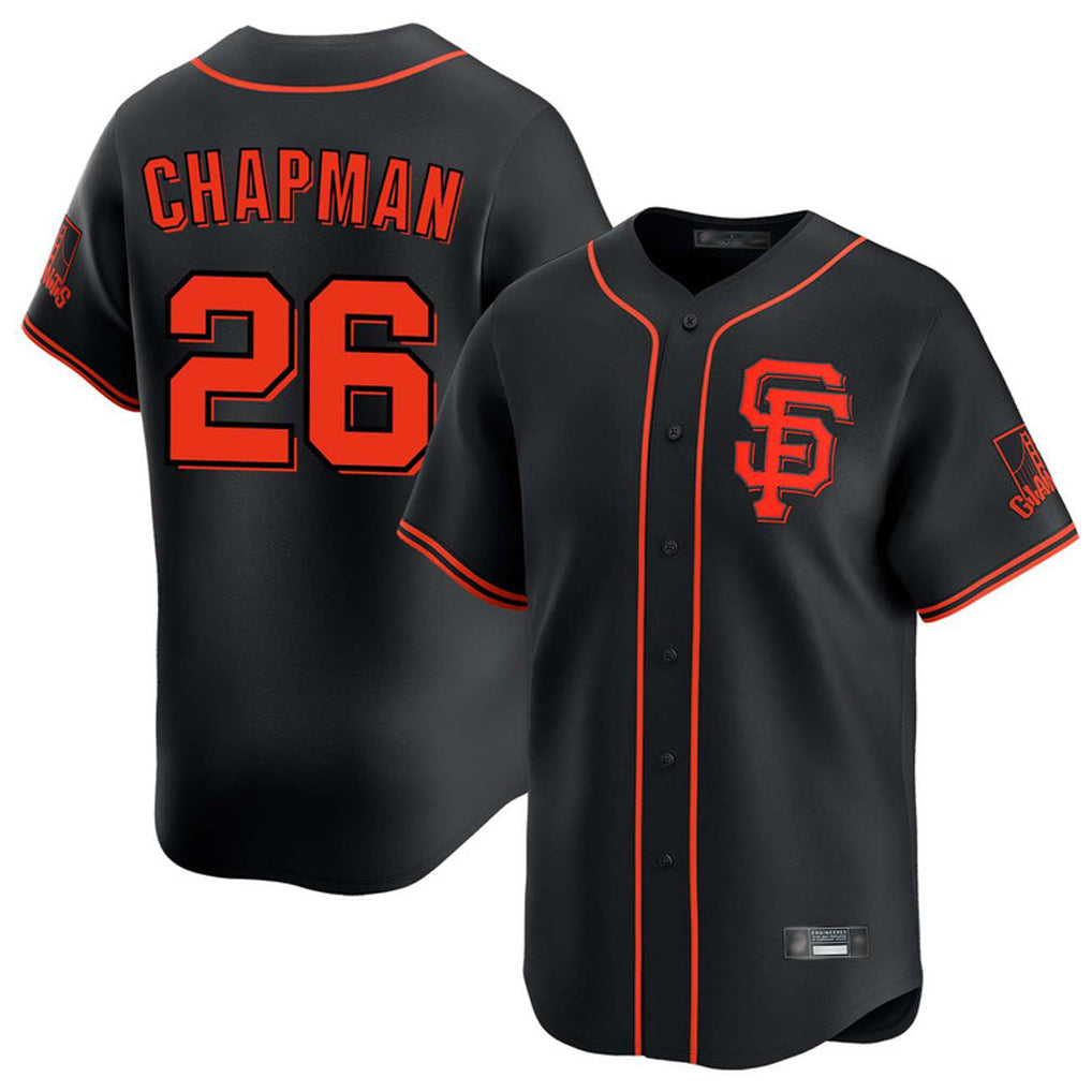 Rebec SF.Giants #26 Matt Chapman Player Black 2026 Home Limited Stitched Jerseys
