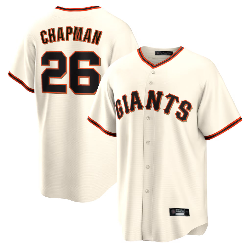 Rebec SF.Giants #26 Matt Chapman Player Cream Home Game Stitched Jerseys
