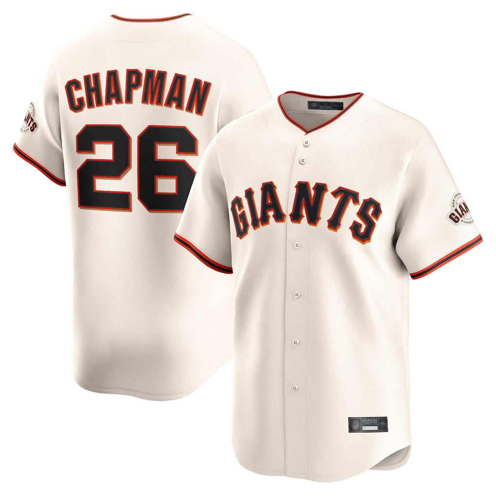 Rebec SF.Giants #26 Matt Chapman Player Cream Home Limited Stitched Jerseys