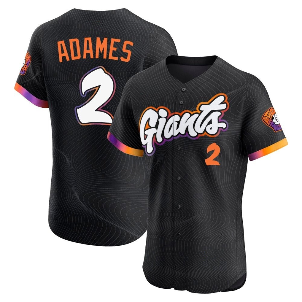 Rebec SF.Giants #2 Willy Adames Player Black 2025 City Connect Home Limited Elite Stitched Jerseys