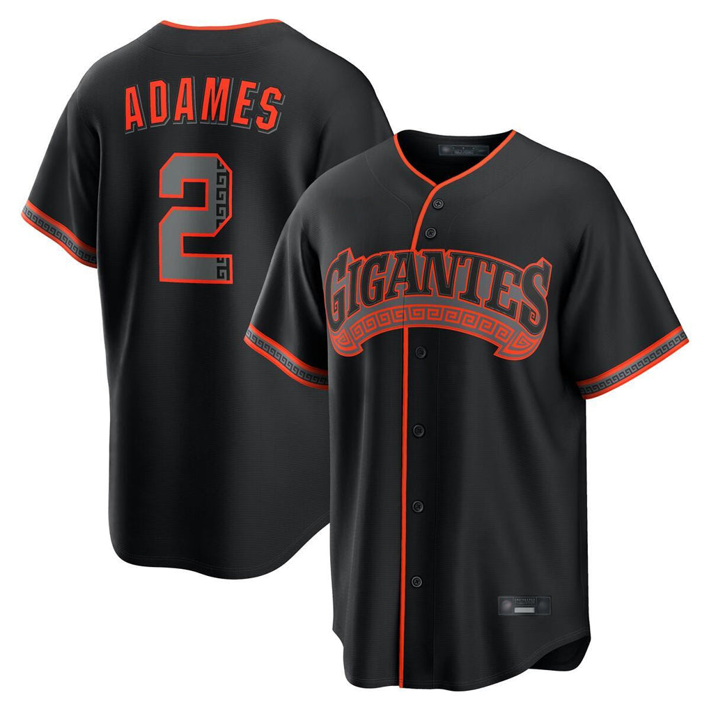 Rebec SF.Giants #2 Willy Adames Player Black Alternate Limited Stitched Jerseys