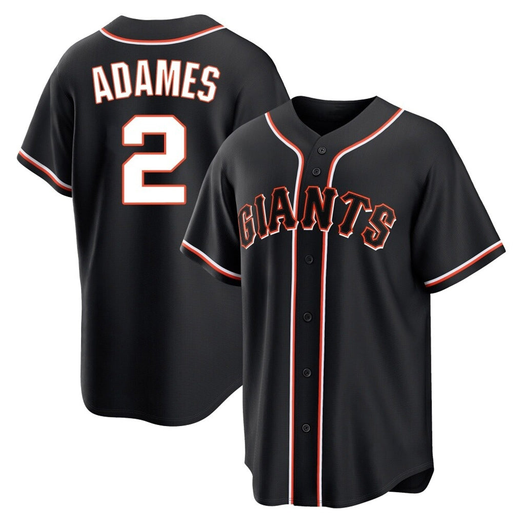 Rebec SF.Giants #2 Willy Adames Player Black Fashion Out Home Limited Stitched Jerseys