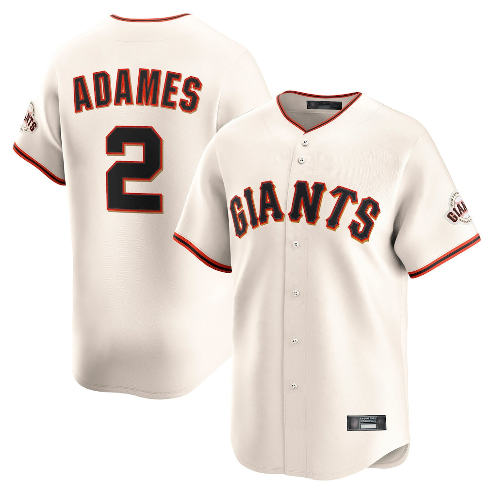 Rebec SF.Giants #2 Willy Adames Player Cream Home Limited Stitched Jerseys